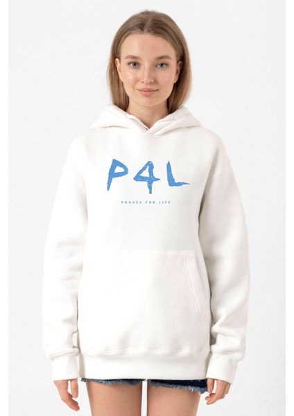 Outer Banks P4L Beyaz Kadın 3ip Kapşonlu Sweatshirt