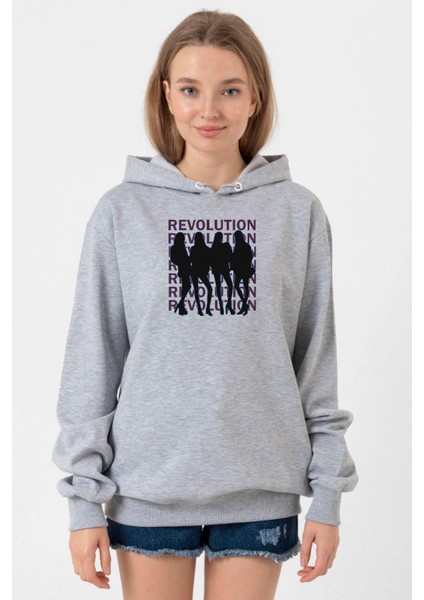 Blackpink Revolution Grimelanj Kadın 3ip Kapşonlu Sweatshirt