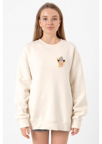 Inspector Gadget Vintage Lightning Ekru Kadın 2ip Sweatshirt