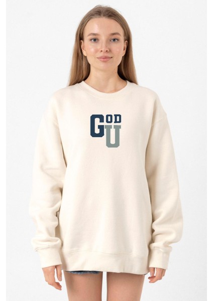 Gen V Godolkin University Abbreviation Ekru Kadın 2ip Sweatshirt