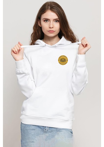 He Man Grayskull Brewing Co Logo Beyaz Kadın 3ip Kapşonlu Sweatshirt