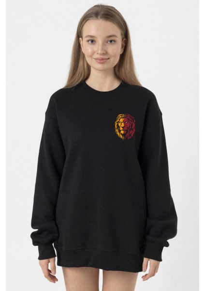 Sarı Kırmızı Aslan Siyah Kadın 2ip Sweatshirt