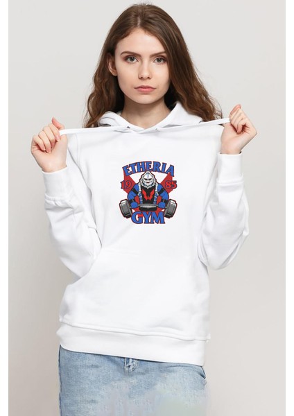 He Man Etheria Gym 1985 Beyaz Kadın 3ip Kapşonlu Sweatshirt