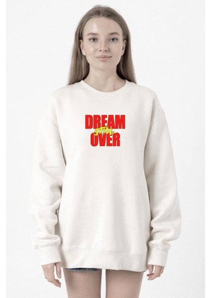 Dream Still Over Beyaz Kadın 2ip Sweatshirt