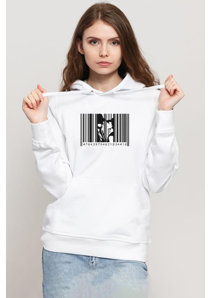 Casablanca Insıde A Barcode Beyaz Kadın 3ip Kapşonlu Sweatshirt