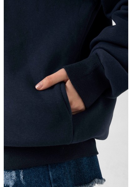 Lisa Rockstar Lacivert Kadın 3ip Kapşonlu indirimleri