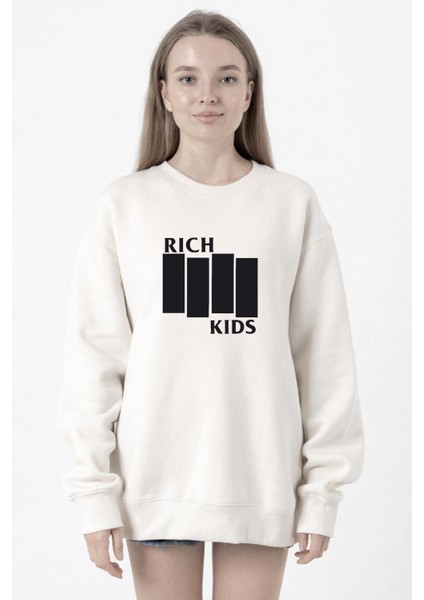 G-Dragon Rich Kids Beyaz Kadın 2ip Sweatshirt