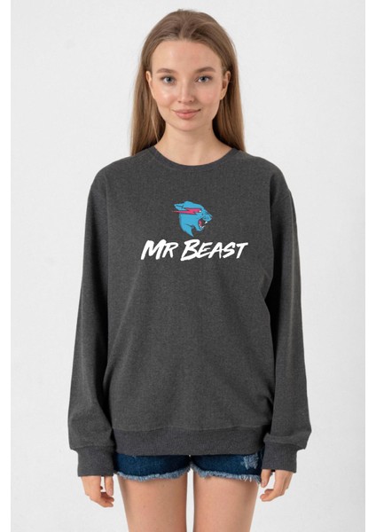 Mr Beast Füme Kadın 2ip Sweatshirt