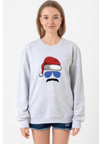 Mustache Christmas Hero Grimelanj Kadın 2ip Sweatshirt