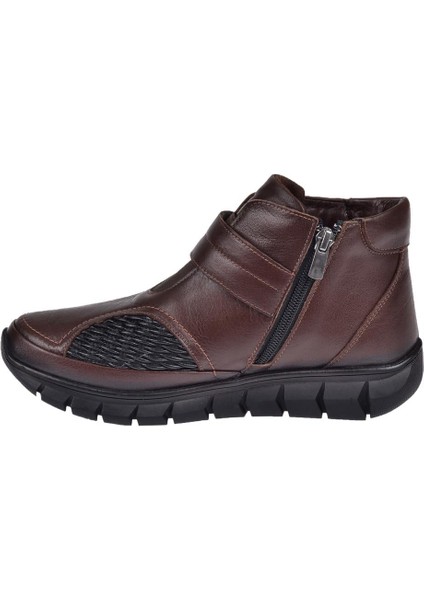 Hakiki Deri Comfort Kadın Bot VOY-9411 Kahve modelleri