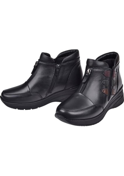 Hakiki Deri Comfort Kadın Bot VOY-Z014 Siyah fırsatları