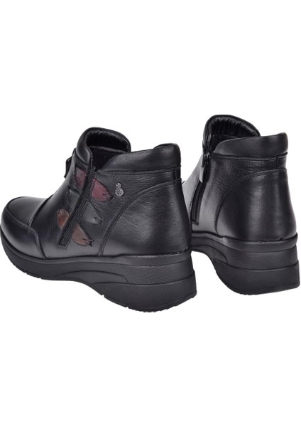 Hakiki Deri Comfort Kadın Bot VOY-Z014 Siyah indirimleri