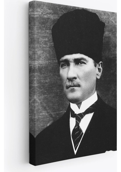 Mustafa Kemal Atatürk Dikdörtgen Dekoratif Kanvas Tablo-Cj-60