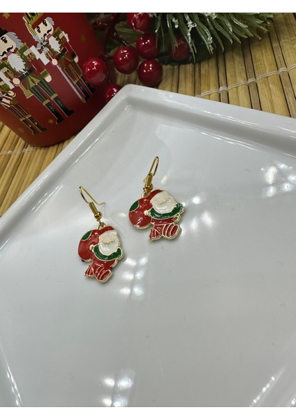 Noel Baba Figürlü Küpe