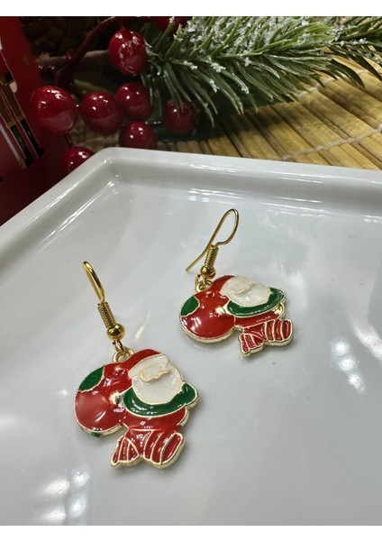 Noel Baba Figürlü Küpe