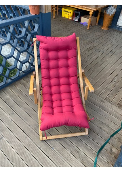 Kestane Ağacından Katlanabilir Ahşap Şezlong Sandalye