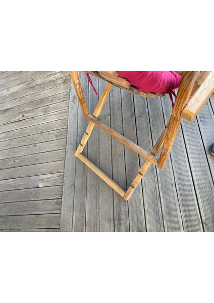 Kestane Ağacından Katlanabilir Ahşap Şezlong Sandalye