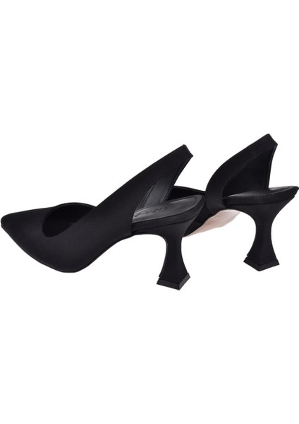 Saten Kadın Topuklu Ayakkabı PL-3100 Siyah indirimleri