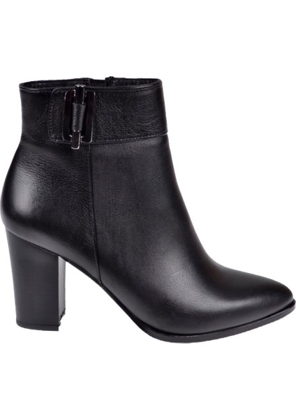 Hakiki Deri Topuklu Kadın Bot MX-150 Siyah fiyatları