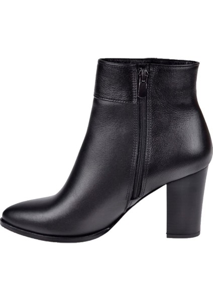 Hakiki Deri Topuklu Kadın Bot MX-150 Siyah modelleri