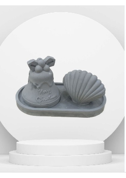 Gekoratif 3 Lü Set Biblo Obje Ebatlar Deniz Kabuğu Yerden Yükseklşk :8cn EN:10 cm Çan Yükseklik 9 cm En 9 cm Tepsi 18 x 10 cm