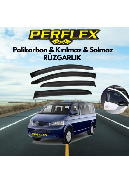 Perflex Polikarbon Kırılmaz Rüzgarlık V2 Mugen Vw T5/t6 4'lü 2003+