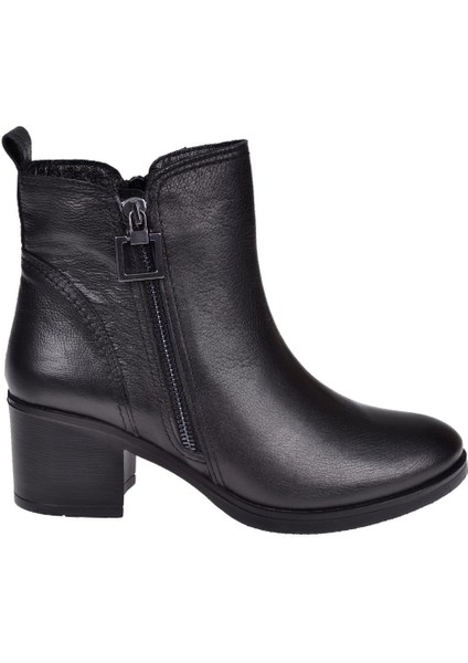 Hakiki Deri Topuklu Kadın Bot SK-92163 Siyah fiyatları