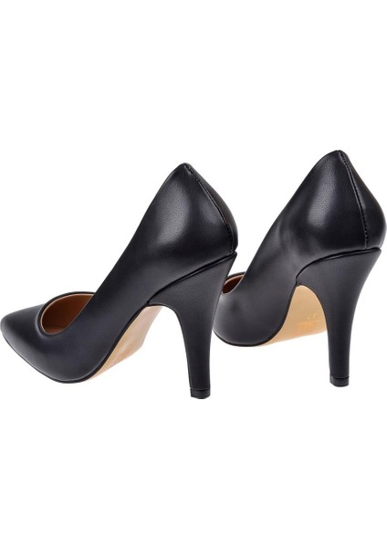 10 cm Topuklu Kadın Ayakkabı Stiletto MAK-437 Siyah indirimleri