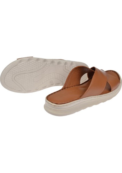 Deri Comfort Kadın Terlik Plm-45 Taba