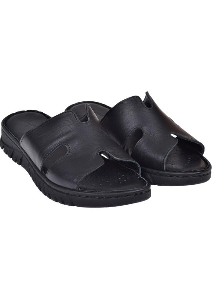 Deri Comfort Kadın Terlik SK-22357 Siyah