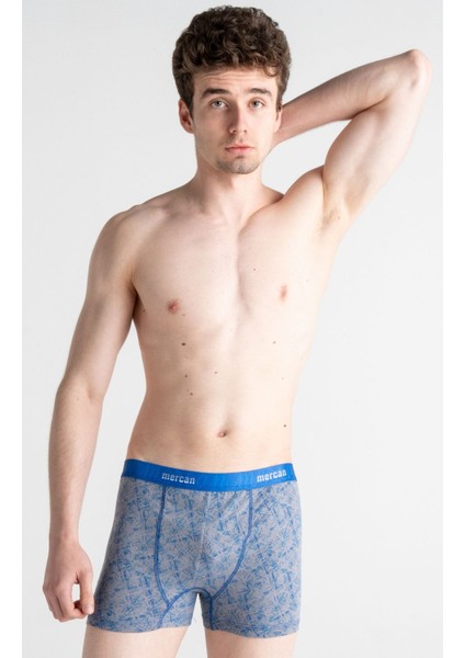 3'lü Erkek Çok Renkli Pamuklu Likralı Boxer (Lacivert Sdf Beyaz) fiyatları