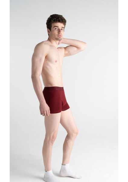 Erkek Çok Renkli 3'lü Likralı Pamuklu Boxer (Bordo Siyah Karmaşık) fiyatları