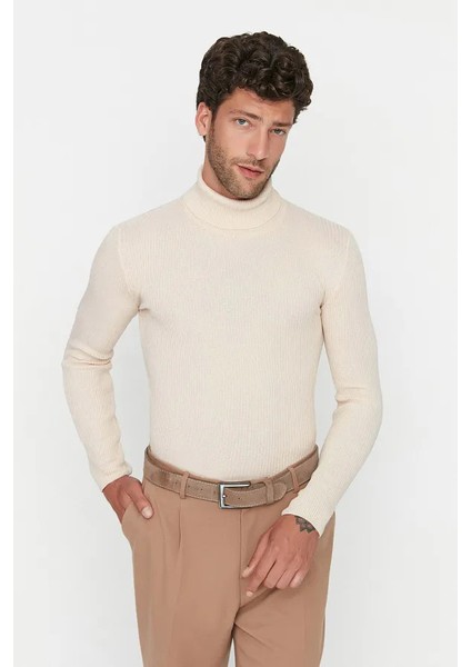 Erkek Slim Fit Dar Kesim Yumuşak Dokulu Tüylenmeyen Tam Balıkçı Yaka Triko Kazak fiyatları