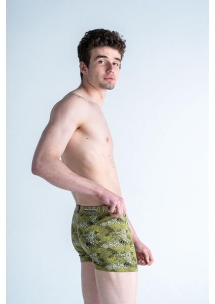 Tılsım Desenli Likralı Pamuklu Esnek Erkek Baskılı Boxer modelleri