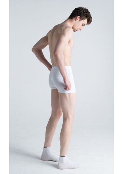 Erkek Çok Renkli 3'lü Likralı Pamuklu Boxer (Beyaz Gri Uzay) fırsatları