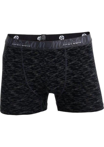 Erkek Pamuklu Esnek Likralı Baskılı Boxer - (Uzay Desenli)