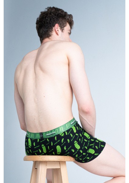 Desenli Likralı Pamuklu 'mr. Pickle' Baskılı Erkek Boxer modelleri