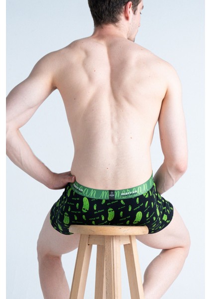 Desenli Likralı Pamuklu 'mr. Pickle' Baskılı Erkek Boxer fırsatları