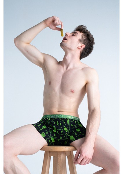 Desenli Likralı Pamuklu 'mr. Pickle' Baskılı Erkek Boxer indirimleri