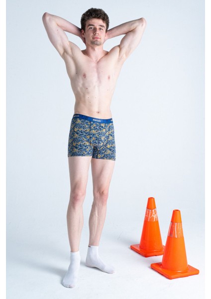 Desenli Likralı Pamuklu Esnek Baskılı Erkek Boxer - Danger fiyatları