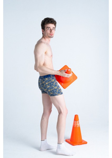 Desenli Likralı Pamuklu Esnek Baskılı Erkek Boxer - Danger indirimleri