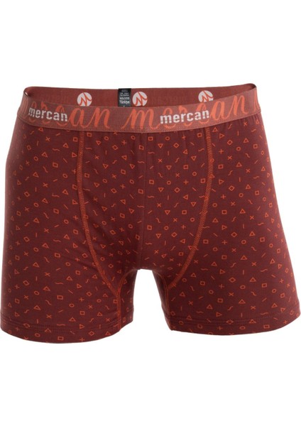 Değer Desenli Likralı Pamuklu Baskılı Erkek Boxer