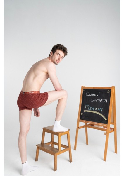 Değer Desenli Likralı Pamuklu Baskılı Erkek Boxer fiyatları