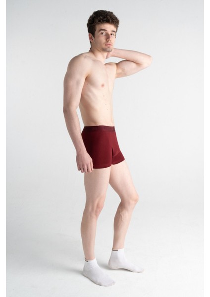 Pamuklu Ultra Rahat Bordo Erkek Esnek Boxer modelleri