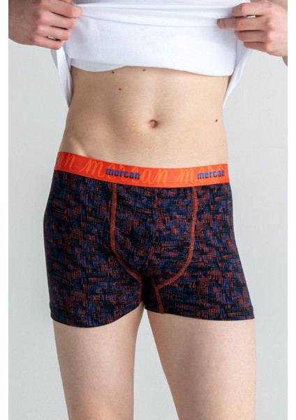 Karmaşık Desenli Pamuklu Baskılı Esnek Erkek Boxer