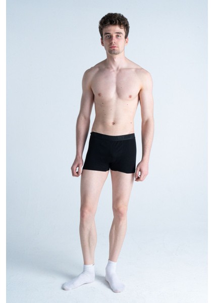 3'lü Paket Pamuklu Likralı Premium Esnek Kumaş Siyah Erkek Boxer fiyatları