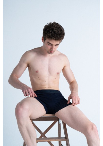 Likralı Pamuklu Esnek Ultra Rahat Lacivert Erkek Boxer fırsatları