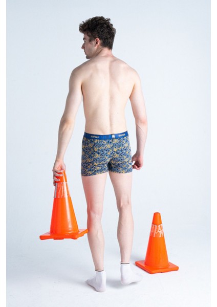 3'lü Erkek Çok Renkli Pamuklu Likralı Boxer (Gri Antrasit Danger) indirimleri