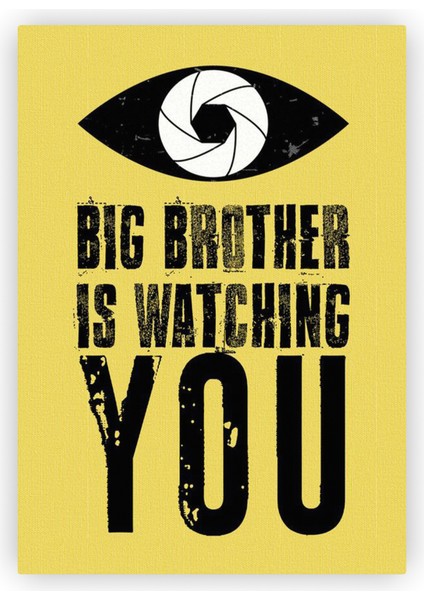 1984 Big Brother Is Watching You Ahşap Poster 20X29 cm