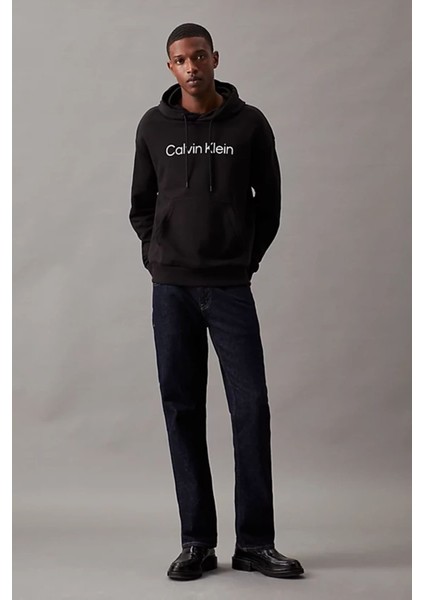 Erkek Hero Logo Relaxed Sweatshirt - Siyah
